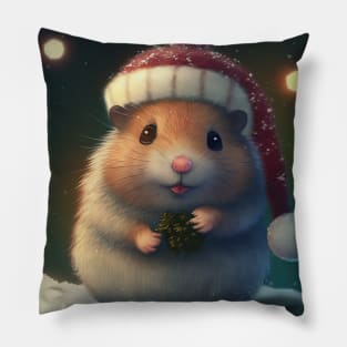 Cute Christmas Hamster Pillow