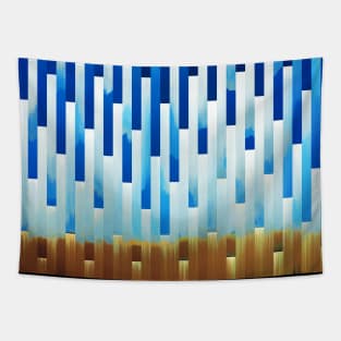 Desert Heat - Glitch Abstract Contemporary Art Tapestry