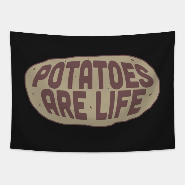 Potatoes are Life Tapestry by TheJadeCat