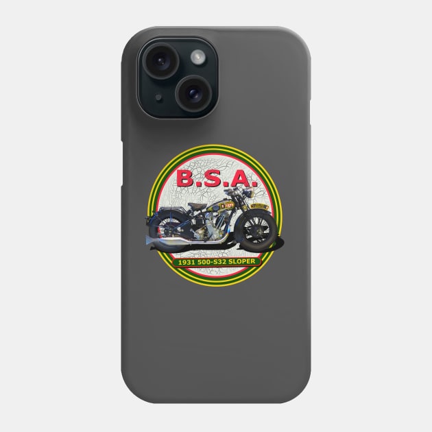 1931 500 S32 SLOPER MOTORCYCLE Phone Case by MotorManiac