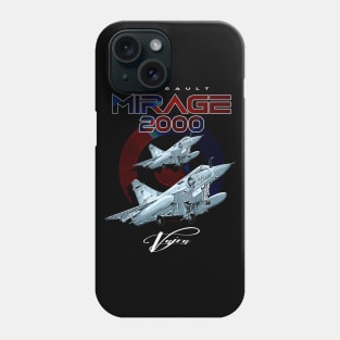 Dassault Mirage 2000 French Vintage Multi-Role Fighterjet Aircraft Phone Case