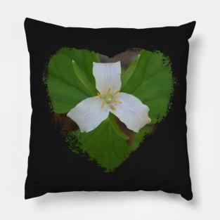 Trillium Heart Pillow