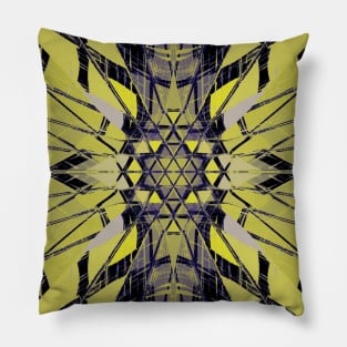 Chartreuse Green Stained Glass Window Pillow