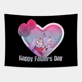 Cute Hazbin Hotel Lucifer And Charlie Fathers Day Tapestry