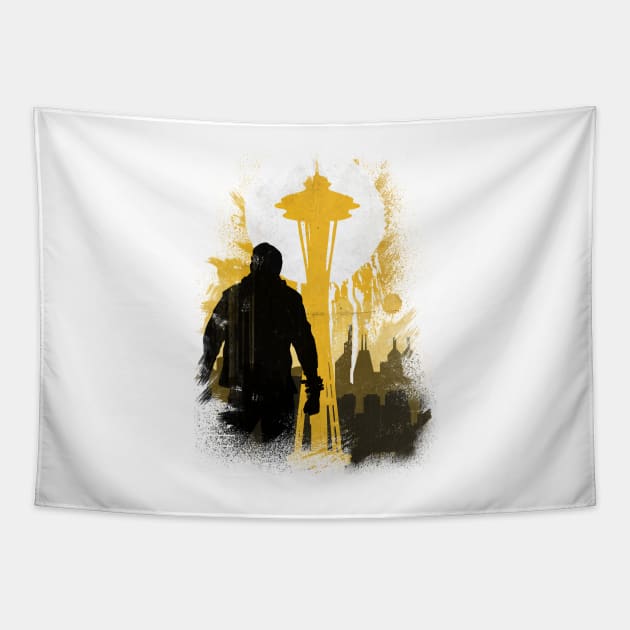 Second Son - Space Needle Tapestry by Joe Hickson