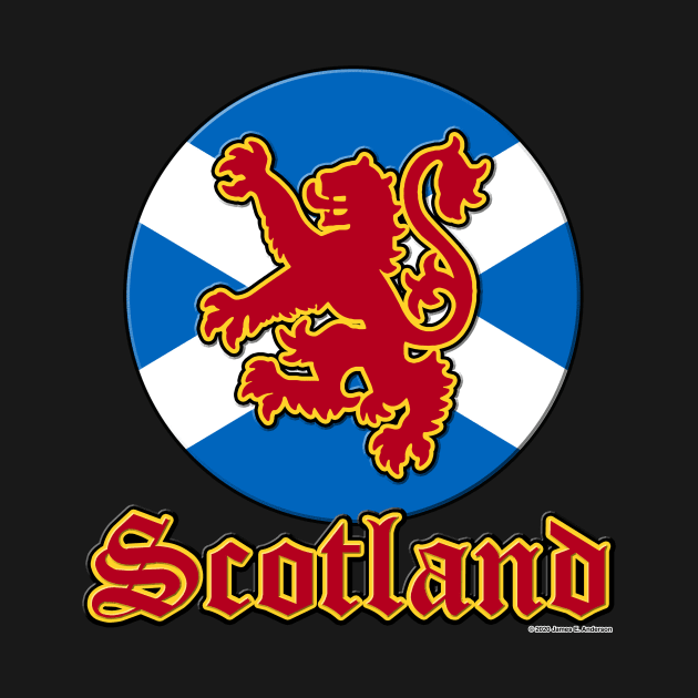 Scotland Lion & Saltire by JEAndersonArt