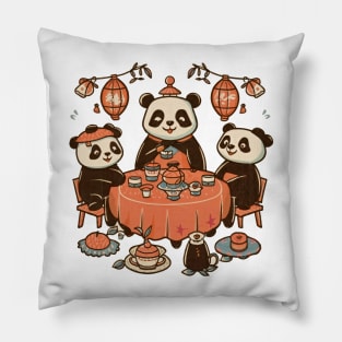 Tea Party Pandemonium, Chinese Cartoon Style Pillow