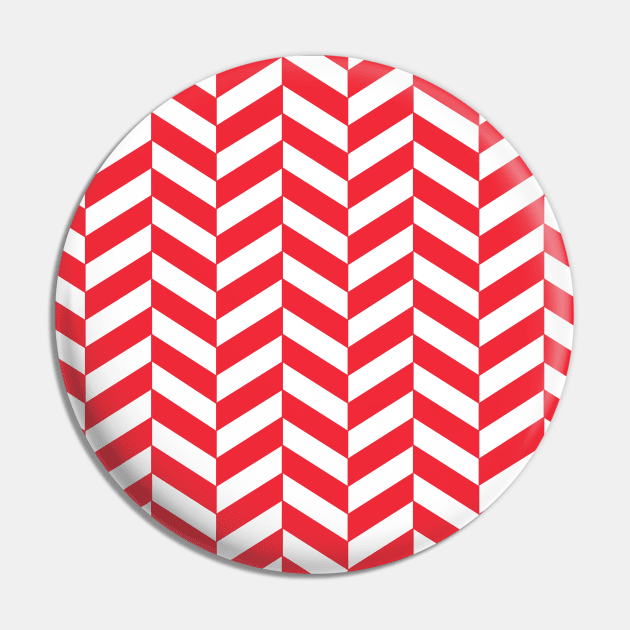 Herringbone Pattern - Red Pin by NolkDesign