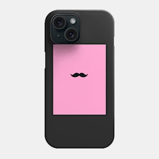 moustache- pink background Phone Case