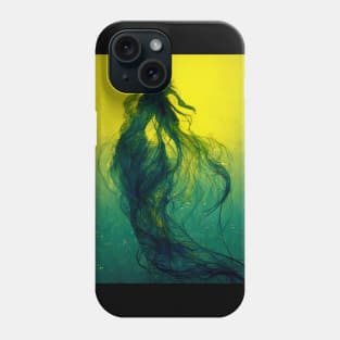 Underwater wispy woman, swimming toward the light. Phone Case