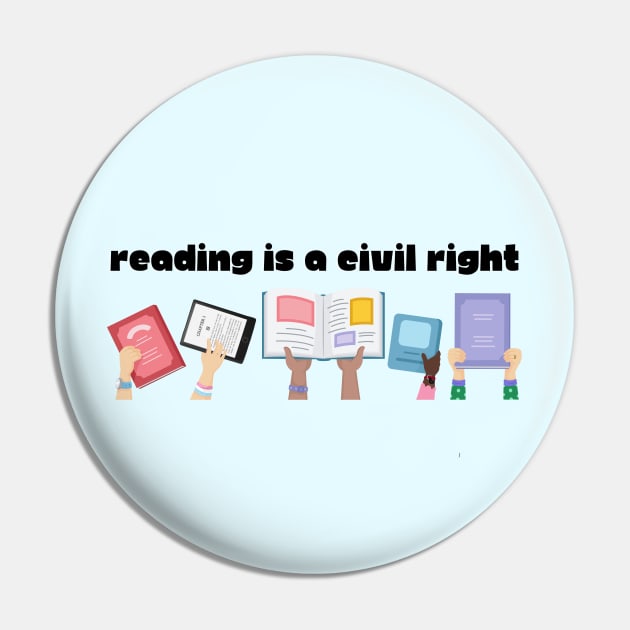 Reading is a Civil Right Pin by Jen Talley Design