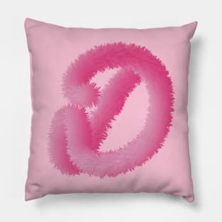 D Pink Animal Initials Pillow