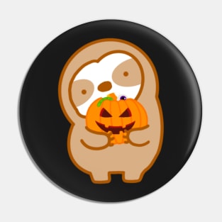 Cute Halloween Trick or Treat Sloth Pin