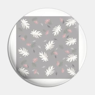 Palms Pattern silver, white, pink, leaves, tropical , fall TeePublic Pin