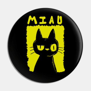 yellow cat Pin