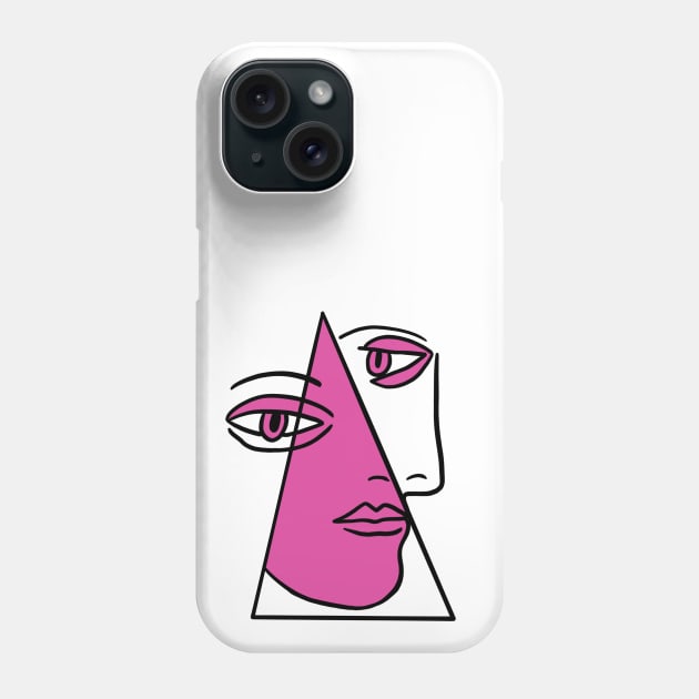 Artwork - Geometric Portrait (1) Phone Case by isstgeschichte