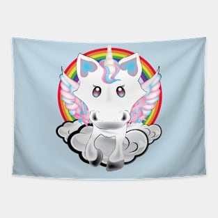 Unicorn on Rainbow Tapestry