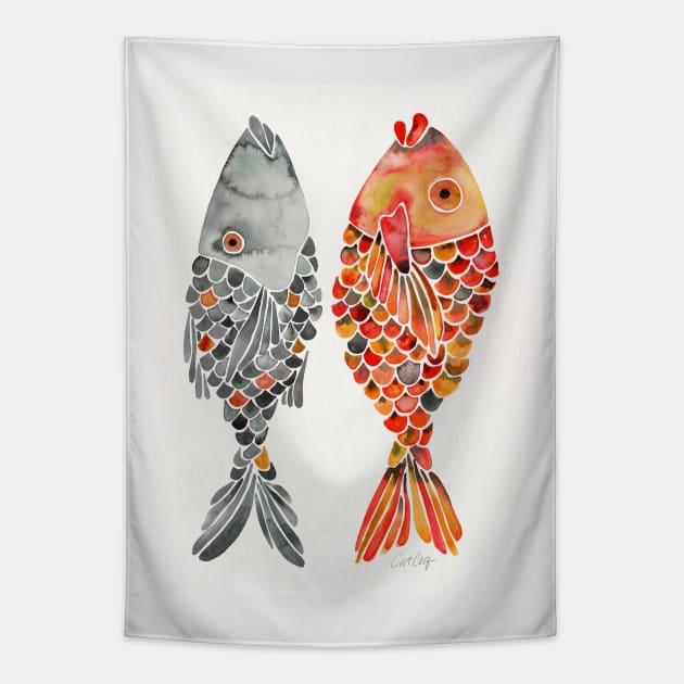 indoneisan fish original Tapestry by CatCoq