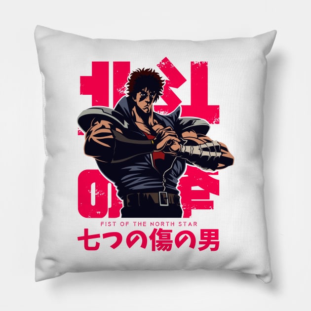 366 Fist of the North Star Pillow by Yexart