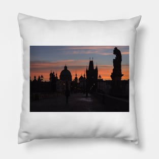 Morning on Charles Bridge Pillow