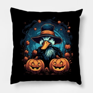 Mandarin Duck Halloween Pillow