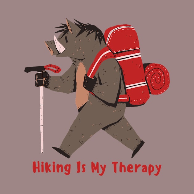 Hiking Is My Therapy by Creativity Haven