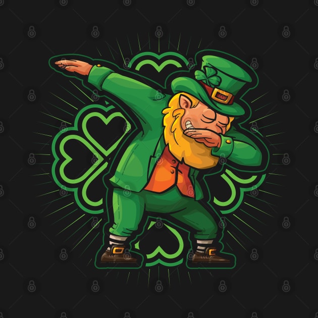 Dabbing Leprechaun Funny Dab St Patricks Day by aneisha