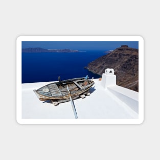 The view from Firostefani in Santorini, Greece Magnet