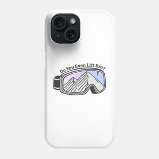 Sunset Mountain Ski Goggles | Do You Even Lift Bro? Phone Case