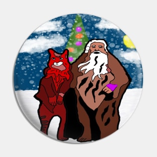 drawing Christmas cat bigfoot Pin