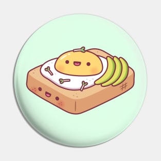 Cute Egg And Avocado Toast Pin