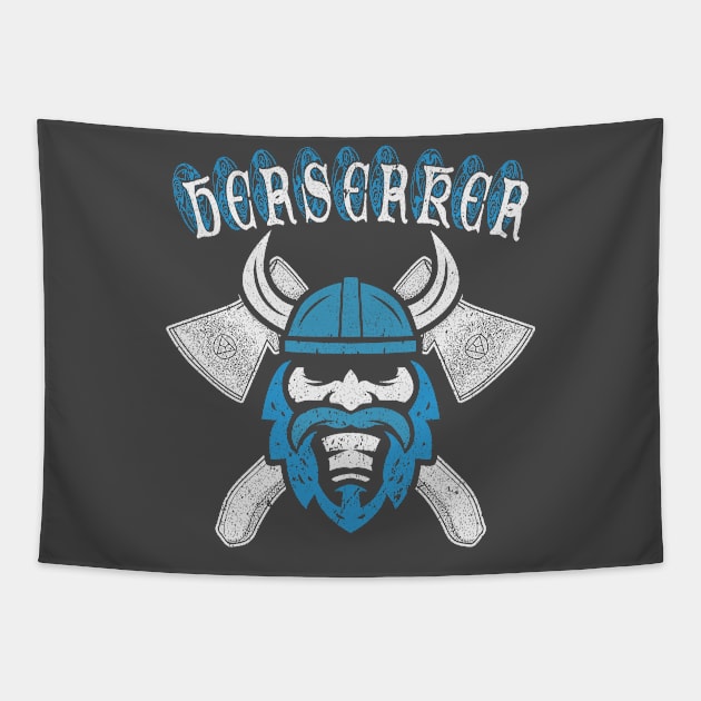 Berserker Viking Odin Thor Norse Heritage Design Tapestry by PlimPlom