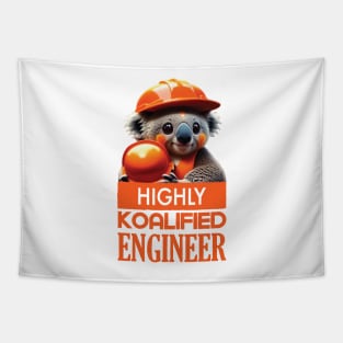 Just a Highly Koalified Engineer Koala 4 Tapestry