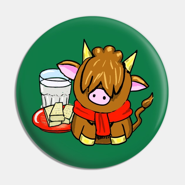 Shortbread Highland Cow Pal Pin by allthebeanz