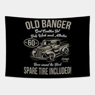 60th Birthday T-Shirt Vintage Old Banger 60 years old Gift Tapestry