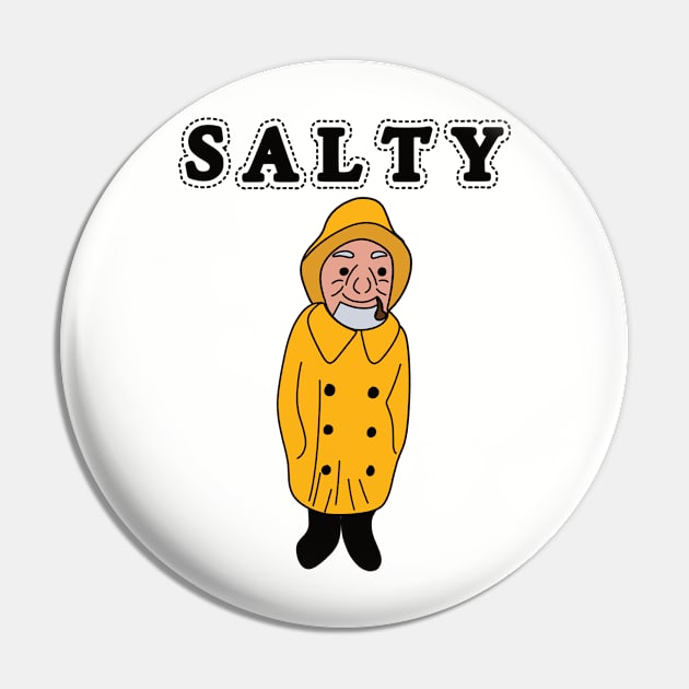 Salty Old Sailor Pin by Alissa Carin