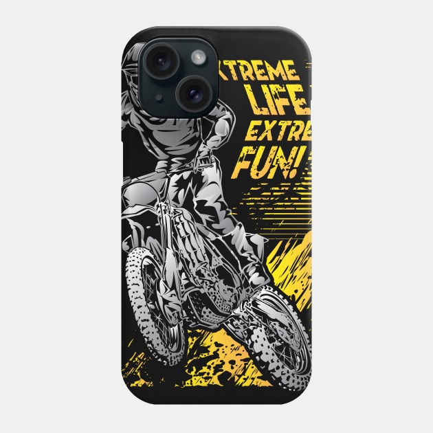 ORANGE EXTREME LIFE EXTREM FUN Phone Case by OffRoadStyles