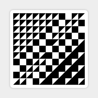 Black and white geometric shapes Magnet