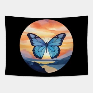 Blue Morpho Butterfly Tapestry