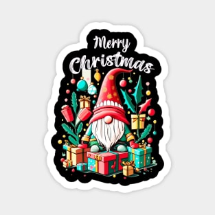 Merry Christmas Gnome Family Christmas Magnet