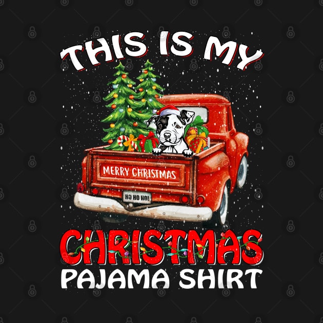 This Is My Christmas Pajama Shirt Pit Bull Truck Tree by intelus