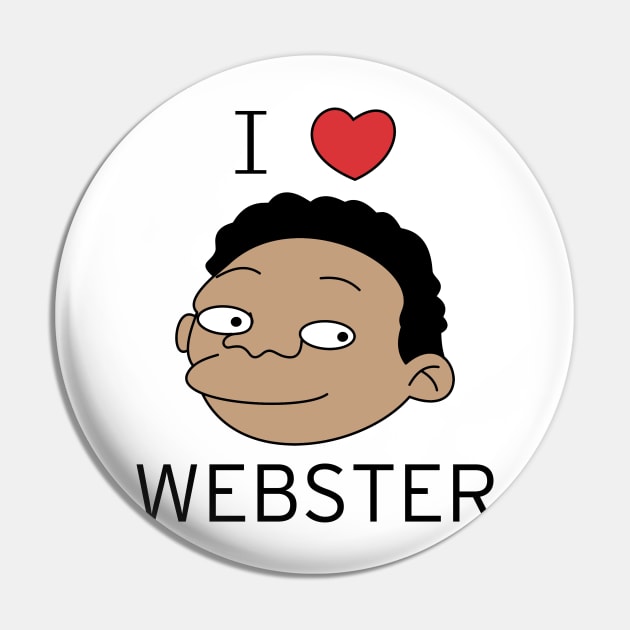 Flander's T-Shirt I Love Webster Pin by MoustacheRoboto