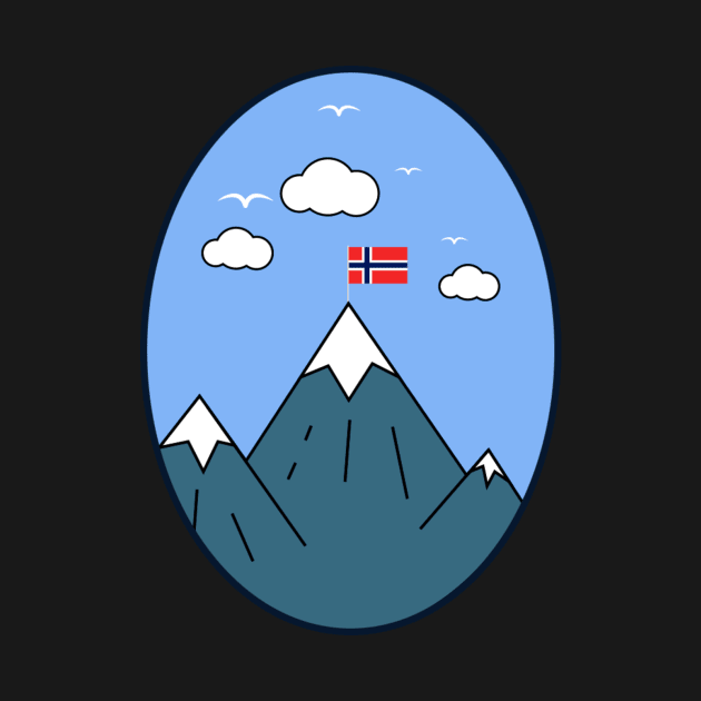 Norwegian Flag Sticker, for Norway lovers, Norway by norwayraw