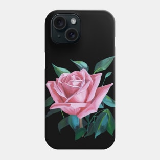 Pink Rose 2 painting (no background) Phone Case