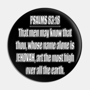 Psalms 83:18 King James Version (KJV) Pin