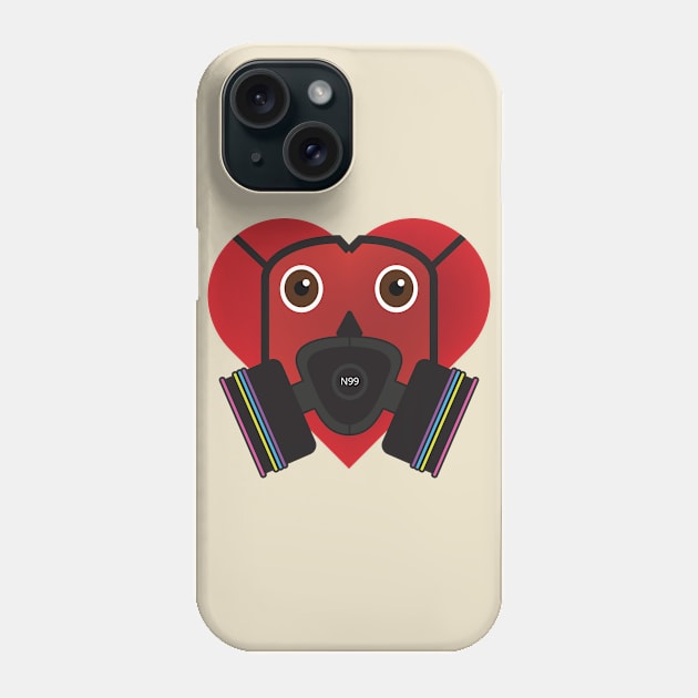 Mask Heart - Painters Mask Phone Case by Madethisforme