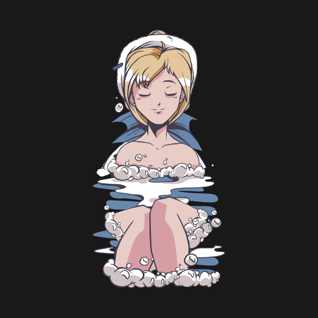 Anime Bath Girl Anime TShirt TeePublic