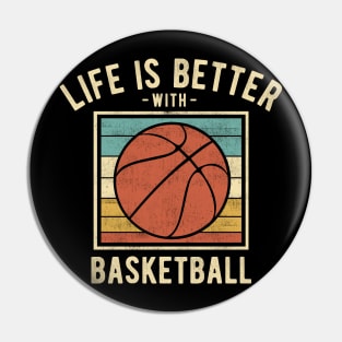 Basketball Sayings -  Retro Funny Basketball Lovers Gift Pin