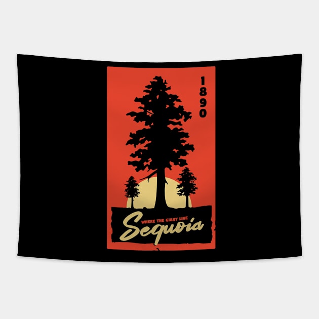 California Sequoia Trees National Park T-Shirt Tapestry by Terrybogard97