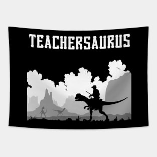 Teachersaurus,teacher dinosaur,funny teacher Tapestry